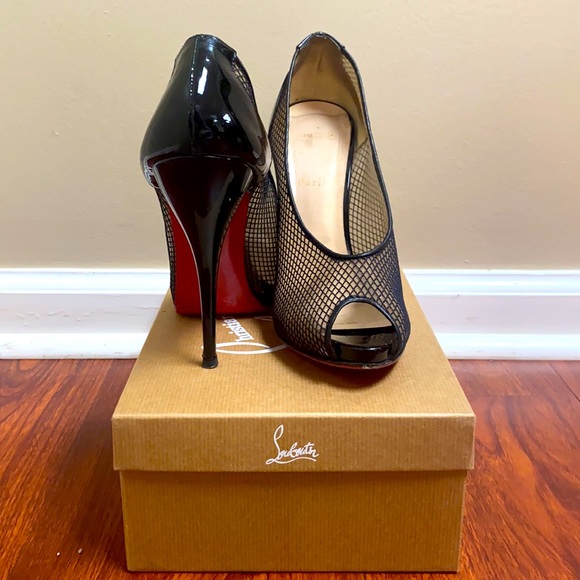 Christian Louboutin Fishnet Open-Toe Authentic - Picture 2 of 2